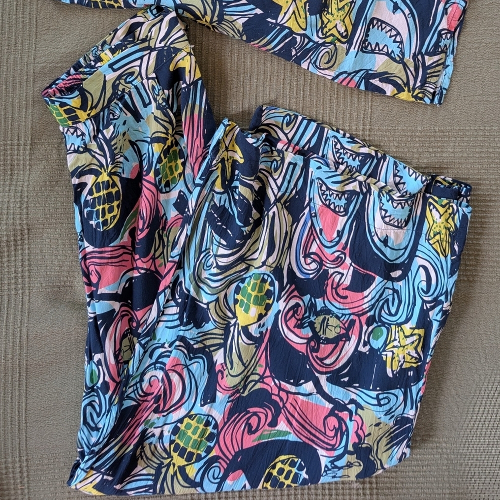 Ilana Kohn Shark Print Maxine Pant